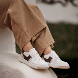 Dam sneakers 6088 vit+beige lifestyle