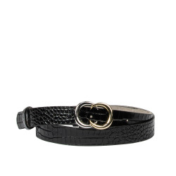 Dambälte 37-1m croco lack svart