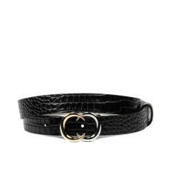 Dambälte 37-1m croco lack svart
