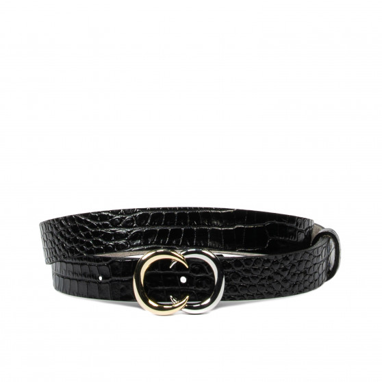 Dambälte 37-1m croco lack svart