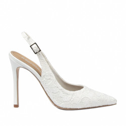 Damsandaler 1352 vit satin