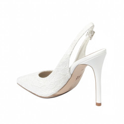 Damsandaler 1352 vit satin