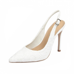 Damsandaler 1352 vit satin