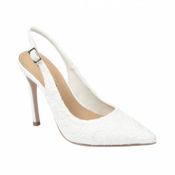 Damsandaler 1352 vit satin