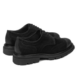 Casual herrskor 989 svart mocka