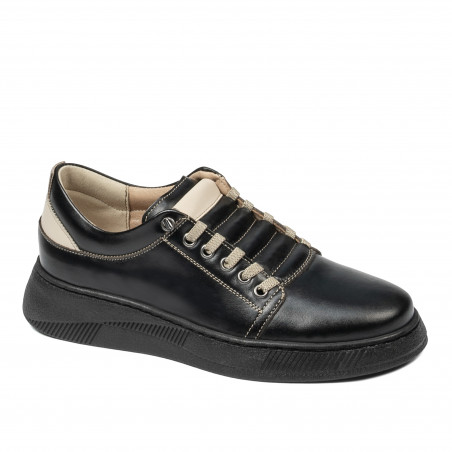 Svarta kombinerade sneakers för tonåringar 8006