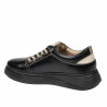 Svarta kombinerade sneakers för tonåringar 8006