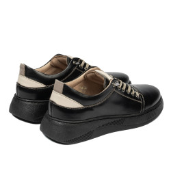 Svarta kombinerade sneakers för tonåringar 8006