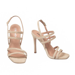 Dammsandaler 1345 beige mocka