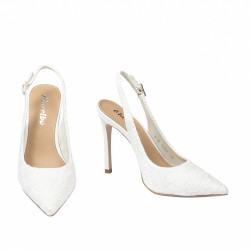 Damsandaler 1352 vit satin