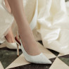 Damsandaler 1352 vit satin lifestyle