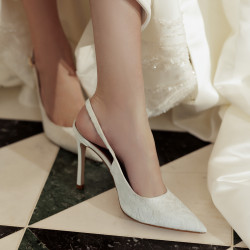 Damsandaler 1352 vit satin lifestyle