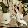 Damsandaler 1352 vit satin lifestyle