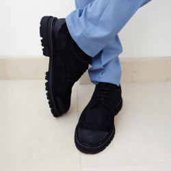 Casual herrskor 989 svart mocka lifestyle