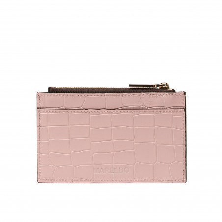 Portfölj 209g croco rosa puder