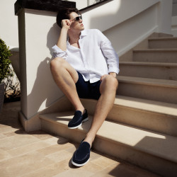 Herrmoccasiner 980 indigo velur lifestyle