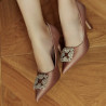 Eleganta damskor 1339 satin nude lifestyle
