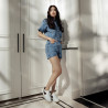 Dam sneakers 6088 vit+beige lifestyle