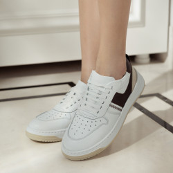 Dam sneakers 6088 vit+beige lifestyle