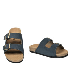 Herrsandaler 365 nubuck indigoblå