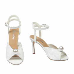 Dam sandaler 1351 vit satin