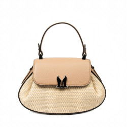Damhandväska 042g 01biz nude+raffia