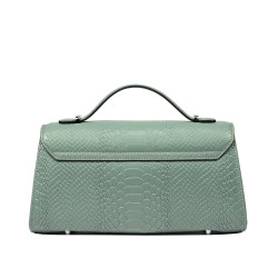 Damska axelväska 041g 01 croco pistachio
