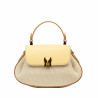 Damhandväska 042g butter yellow+rafia
