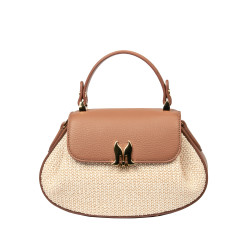 Damhandväska 042g biz camel+raffia