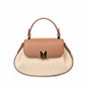 Damhandväska 042g biz camel+raffia
