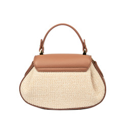 Damhandväska 042g biz camel+raffia
