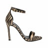 Dam sandaler 1349 satin zebra beige