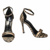 Dam sandaler 1349 satin zebra beige