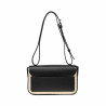 Damdväska axelväska 046g 01 svart napa+raffia