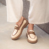 Dam casualskor 6092 beige raffia kombinerat lifestyle