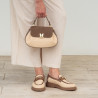 Dam casualskor 6092 beige raffia kombinerat lifestyle