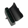 Svart axelväska för damer 046g 01 svart+raffia svart
