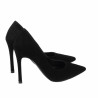 Eleganta dammskor 1302 svart mocka