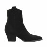 Damstövlar med klack 1411-1 svart velour
