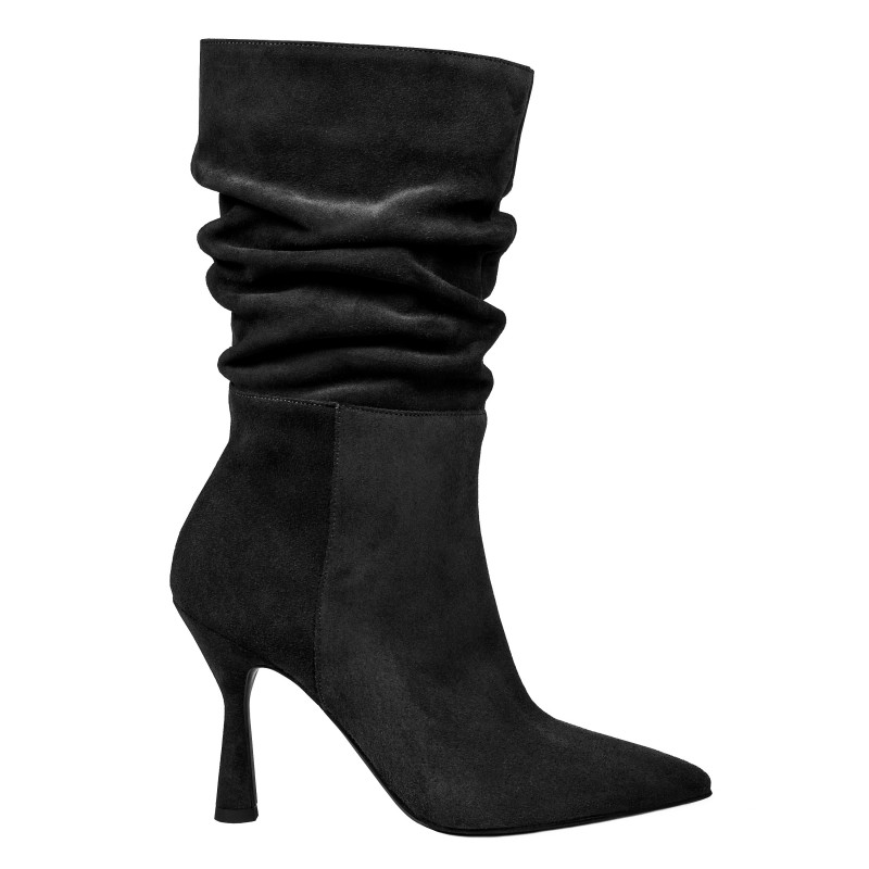 Damskor med klack 1410 svart velour