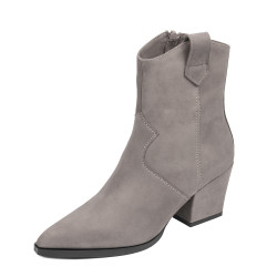 Damsstövlar med klack 1411 nubuck sand