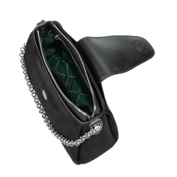 Kvinnoväska axelremsväska 051g 01 black camoscio