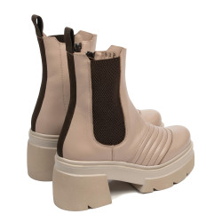Damhögklackade stövlar 3413 beige
