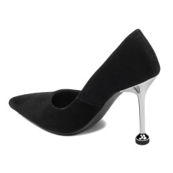 Eleganta damskor 1357 svart velour