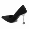 Eleganta damskor 1357 svart velour