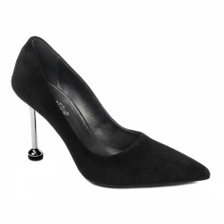 Eleganta damskor 1357 svart velour