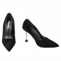 Eleganta damskor 1357 svart velour