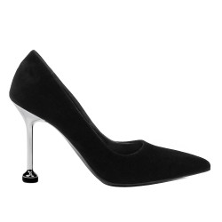 Eleganta damskor 1357 svart velour