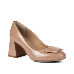 Eleganta damskor 1324 lack beige