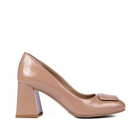 Eleganta damskor 1324 lack beige